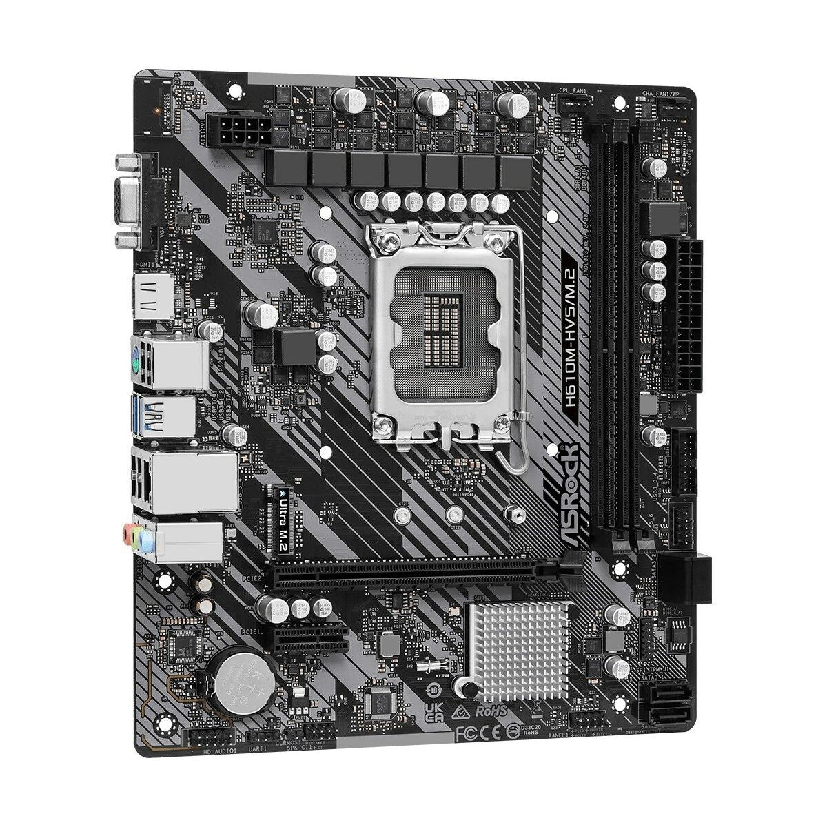 ASRock 90-MXBJJ0-A0UAYZ Carte mere H610M-HVS avec socket LGA 1700 et support DDR4