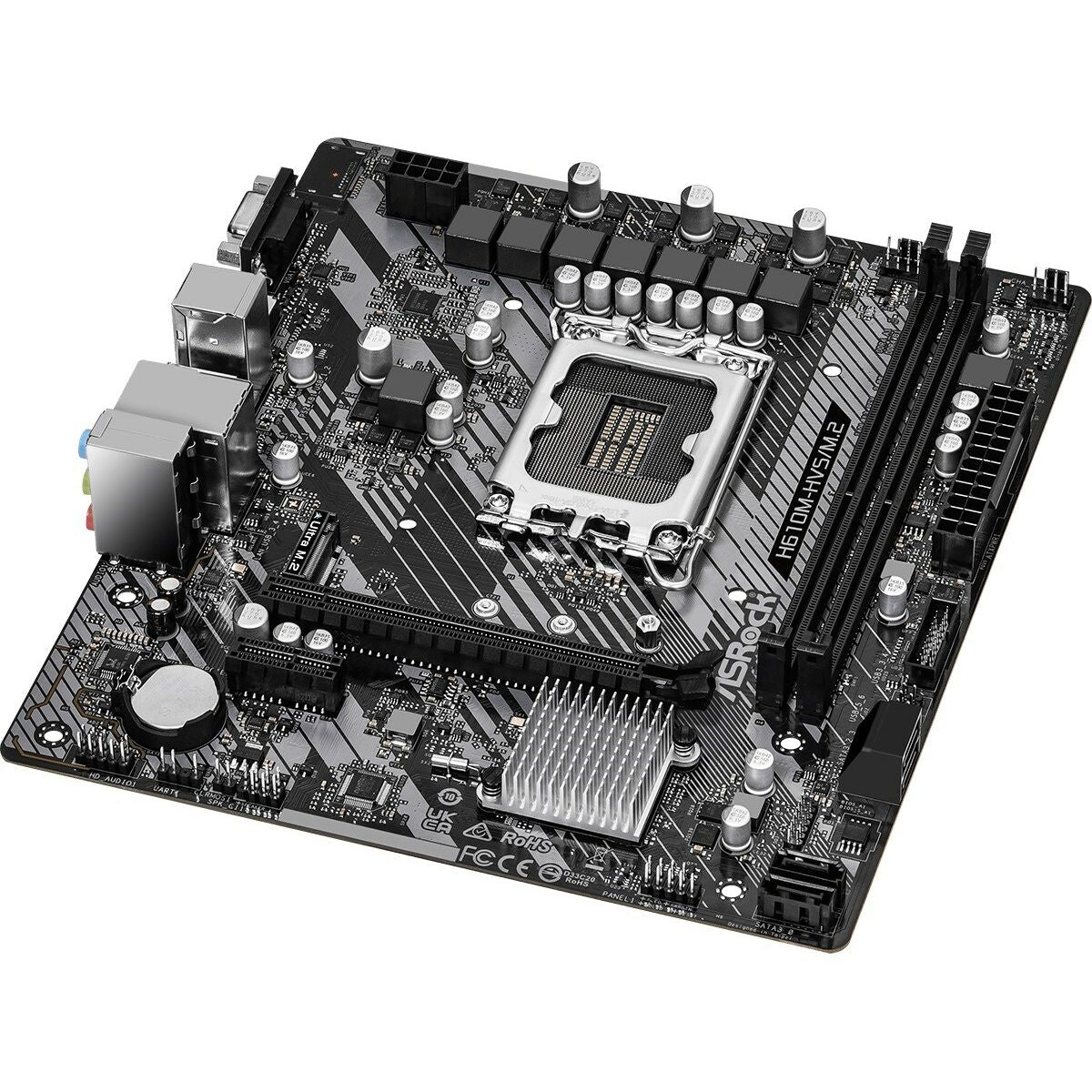 ASRock 90-MXBJJ0-A0UAYZ Carte mere H610M-HVS avec socket LGA 1700 et support DDR4