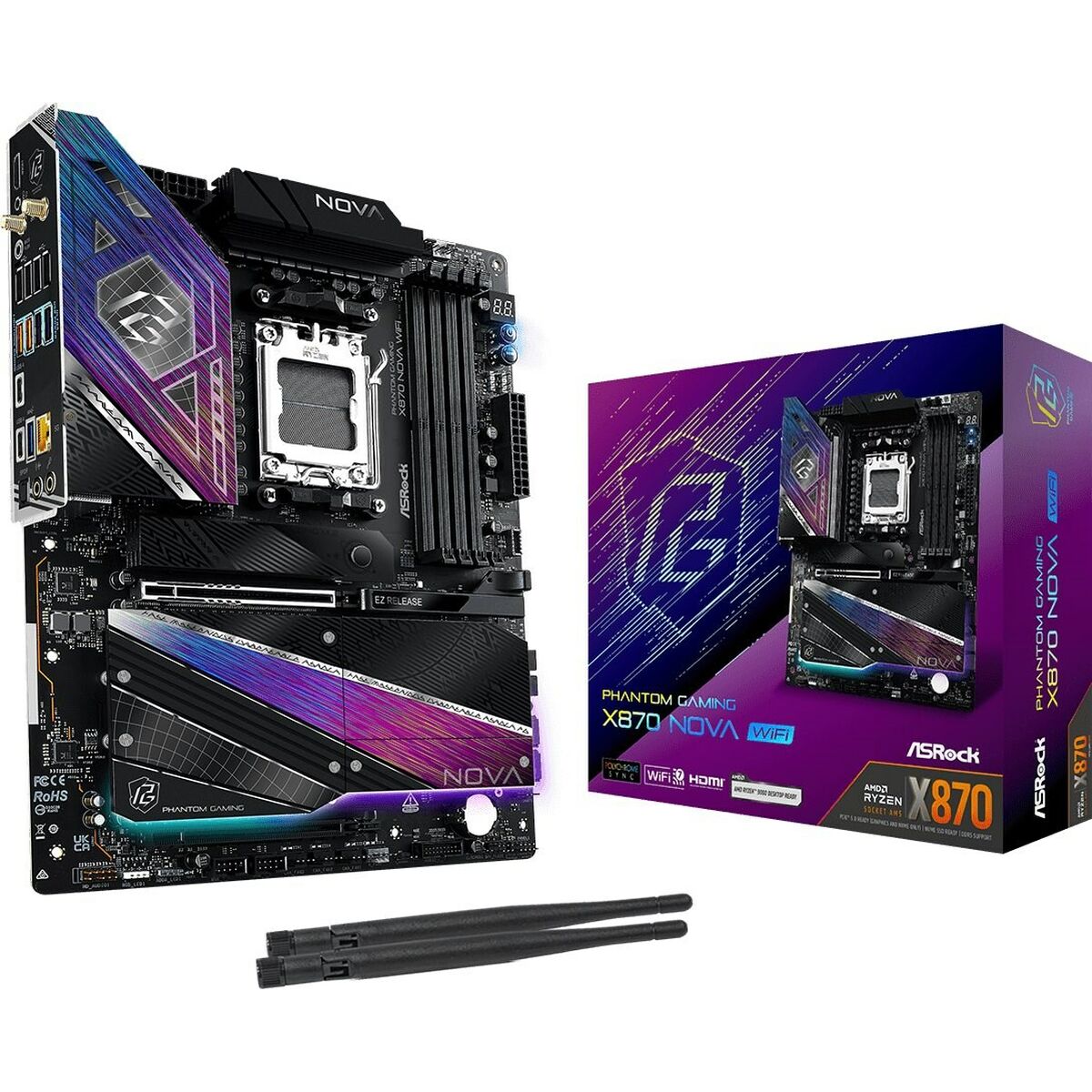 Asrock X870 NOVA WIFI AMD X870 Emplacement AM5 ATX