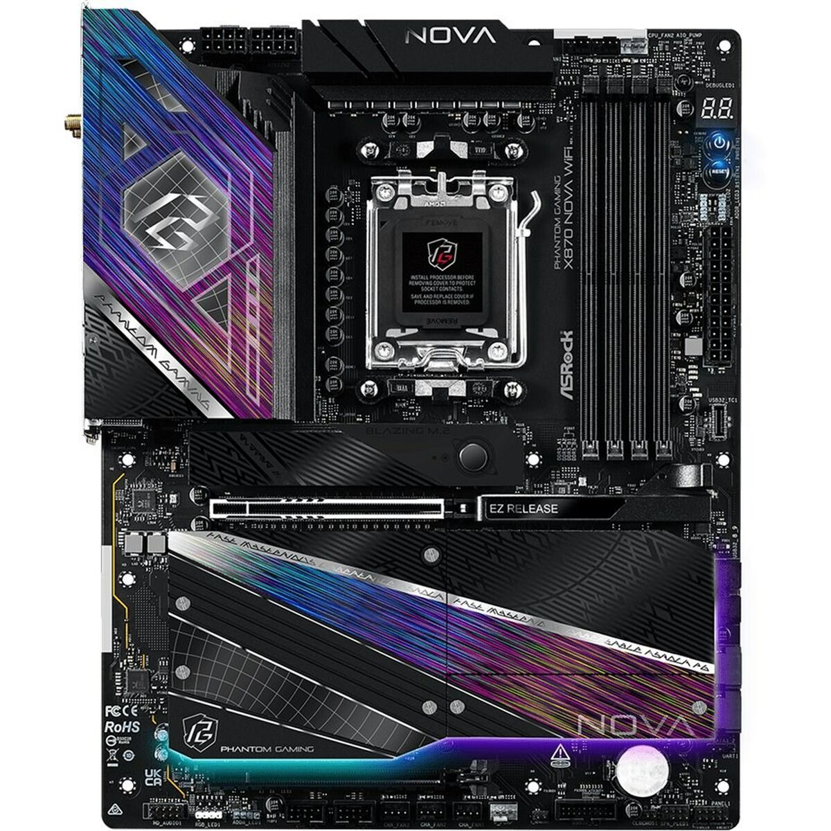 Asrock X870 NOVA WIFI AMD X870 Emplacement AM5 ATX