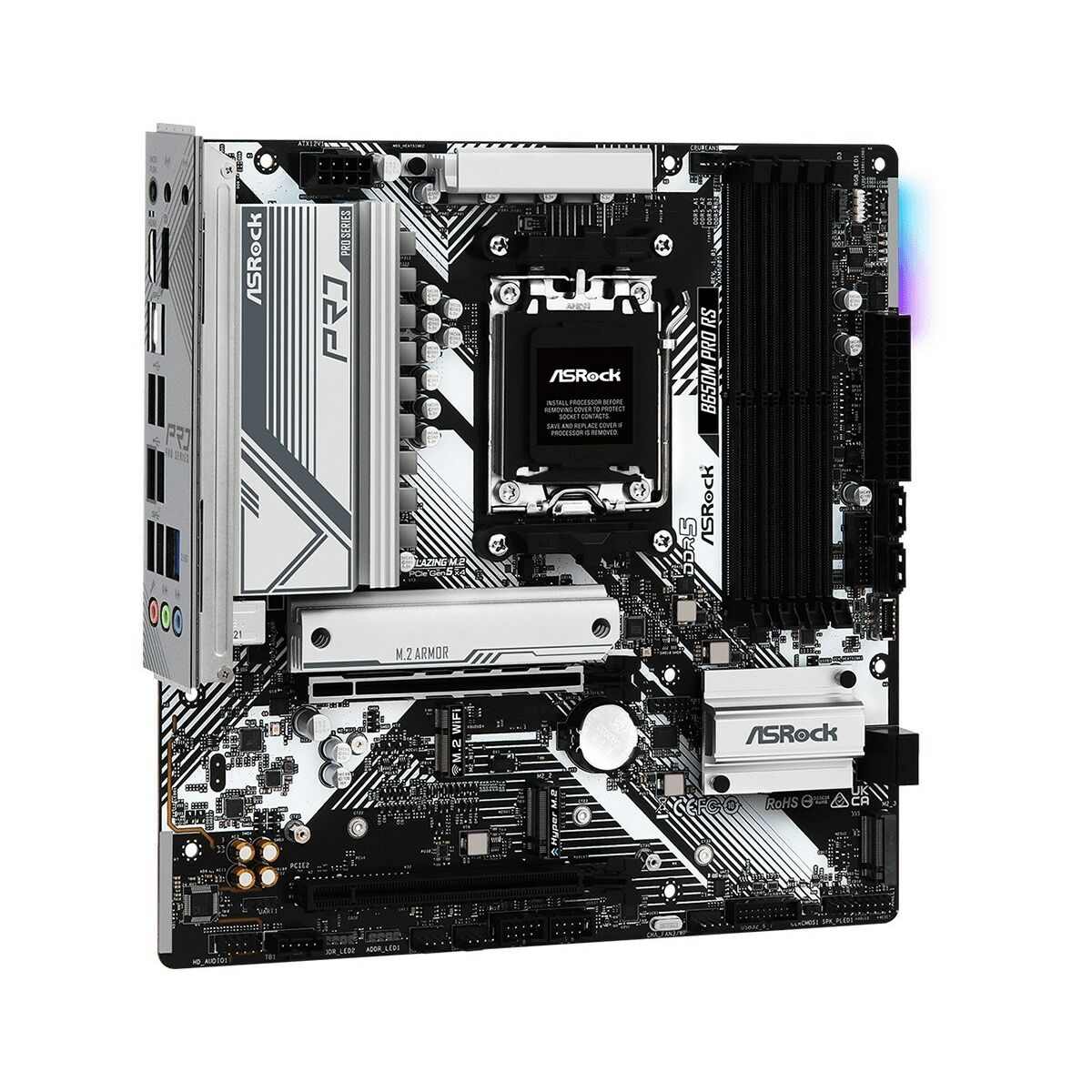 ASRock 90-MXBLP0-A0UAYZ Carte mere B650M Pro RS Micro ATX avec support DDR5