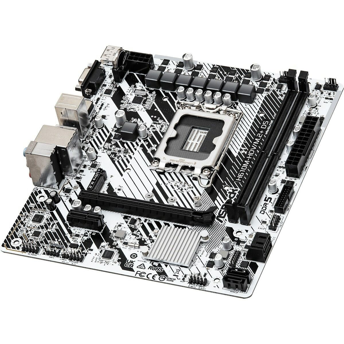 ASRock 90-MXBM50-A0UAYZ Carte mere H610M HDV Micro ATX avec support DDR5