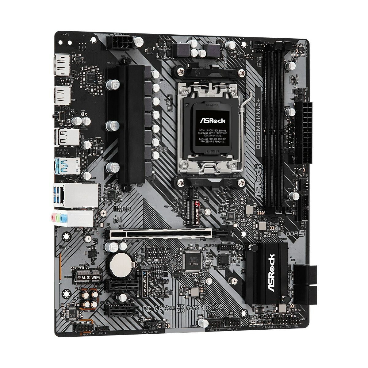 Asrock B650M-H/M.2+ AMD B650 Emplacement AM5 micro ATX