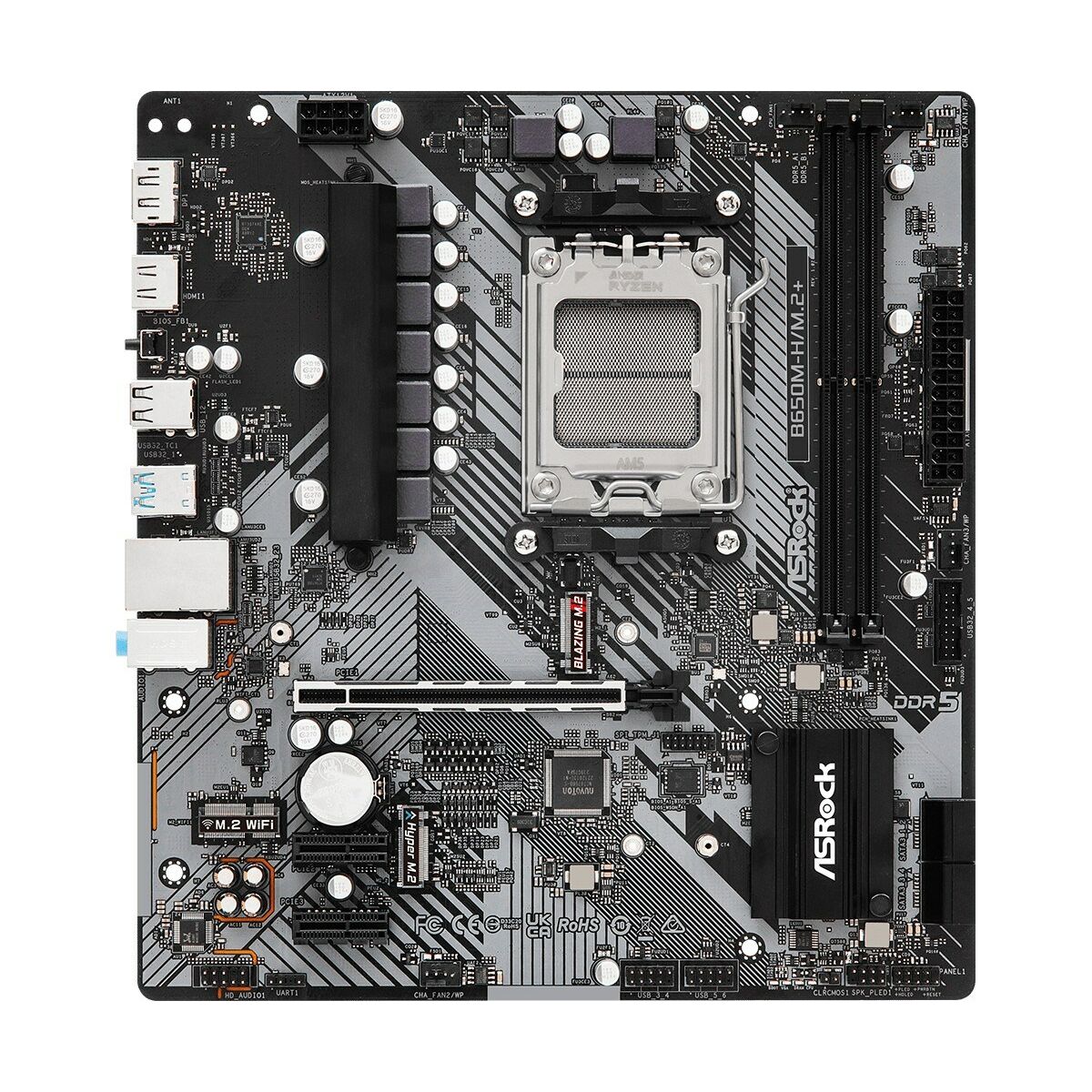 Asrock B650M-H/M.2+ AMD B650 Emplacement AM5 micro ATX