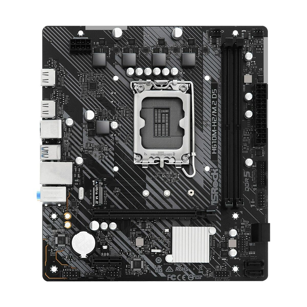 ASRock 90-MXBML0-A0UAYZ Carte mere H610M Micro ATX avec support DDR5 et M.2