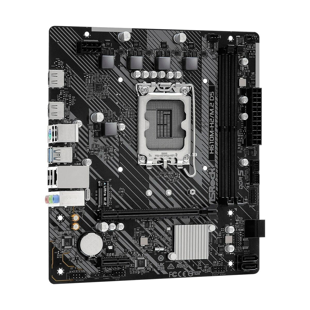 ASRock 90-MXBML0-A0UAYZ Carte mere H610M Micro ATX avec support DDR5 et M.2