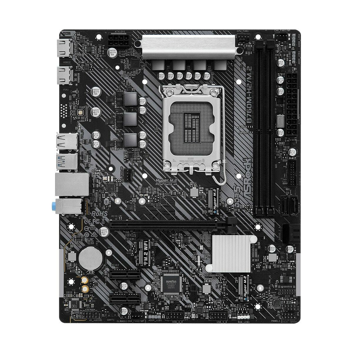 ASRock 90-MXBN00-A0UAYZ B760M-H2 Carte mere Micro ATX avec DDR5 et Ethernet 2.5 Gigabit