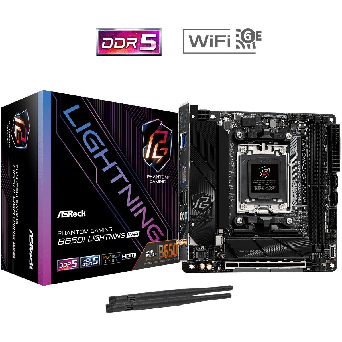 ASRock 90-MXBMP0-A0UAYZ B650I Lightning WiFi Carte mere Mini ITX