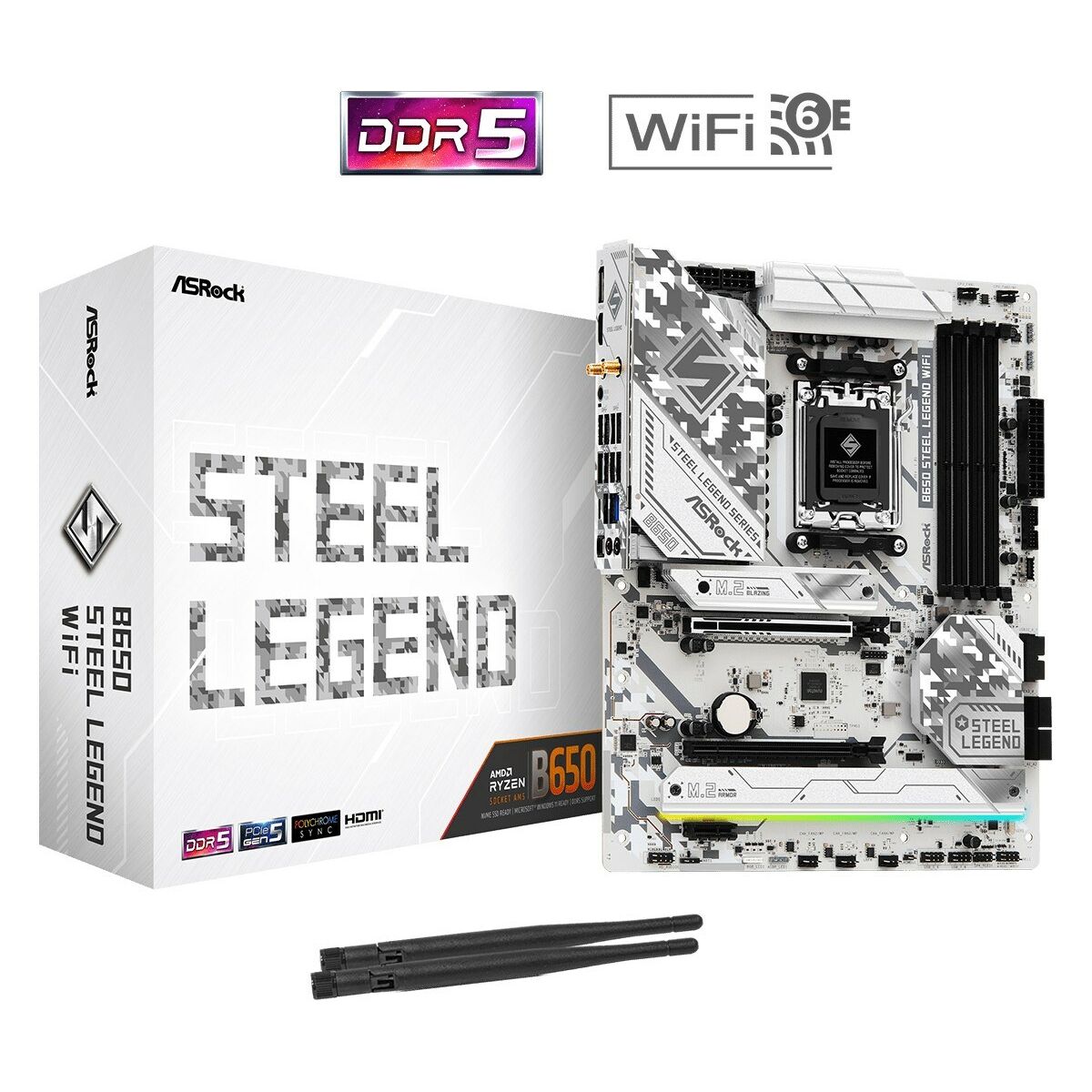 Asrock B650 Steel Legend WiFi AMD B650 Emplacement AM5 ATX