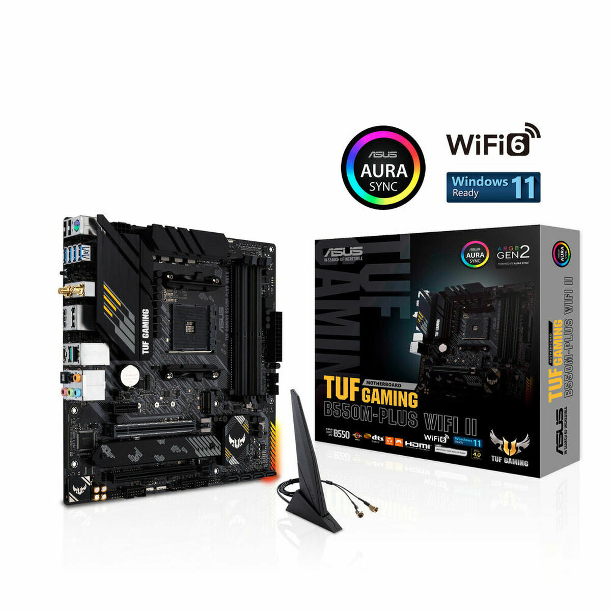 ASUS TUF GAMING B550M-PLUS WIFI II AM4 Socket 4x4DDR 1xHDMI 1xDP 2xM.2