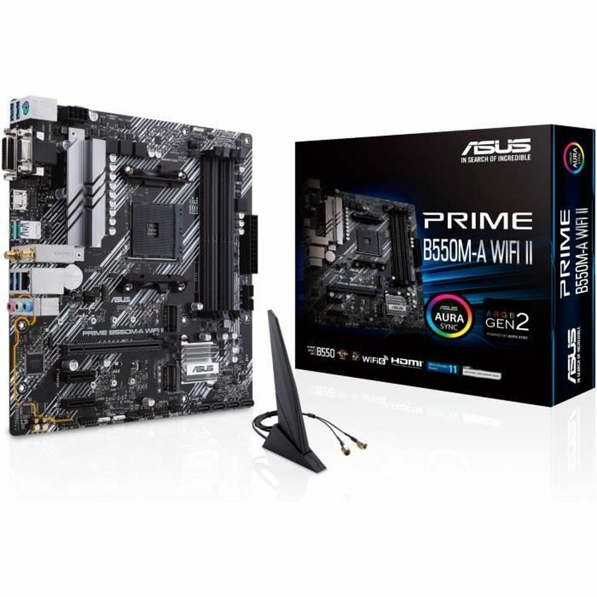 ASUS PRIME B550M-A WIFI II AM4 mATX MB 4xDDR4 2xM.2 4XSATA