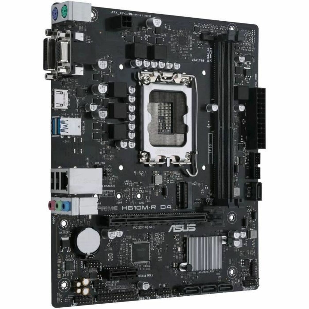 ASUS PRIME H610M-R D4 Intel H610 LGA 1700 2DDR4 1xPCIe 4.0/3.0 x16 1xM.2 4xSATA 6Gb/s 4xUSB 3.2 microATX MB