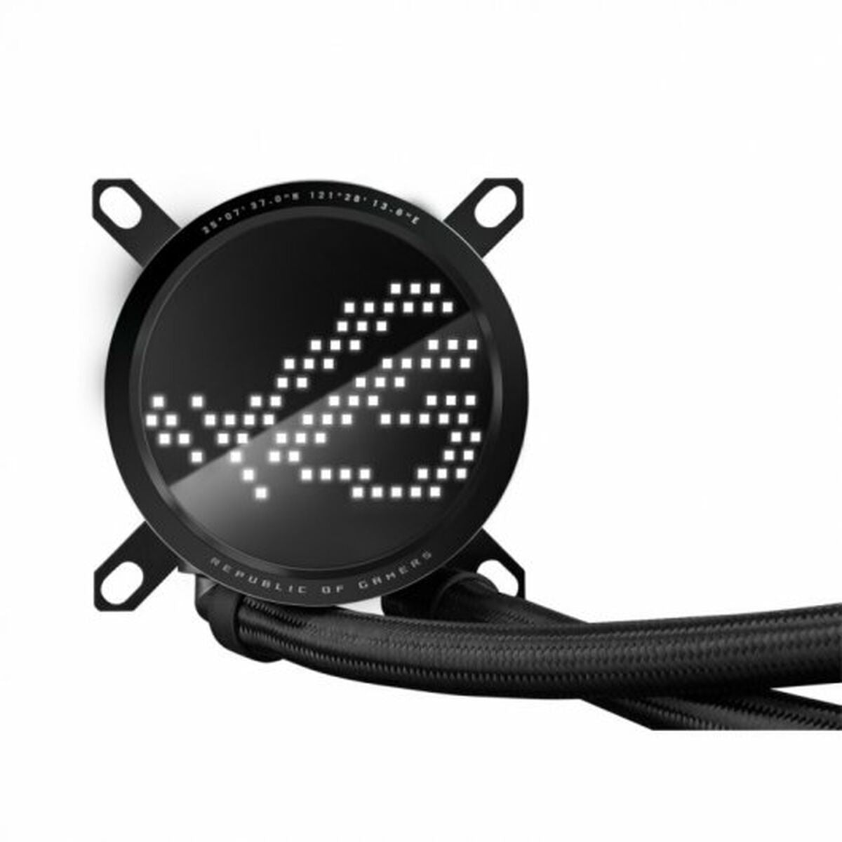 ASUS ROG RYUO III 240 ARGB all-in-one CPU liquid cooler with Asetek 8th gen pump solution and Anime Matrix LED Display