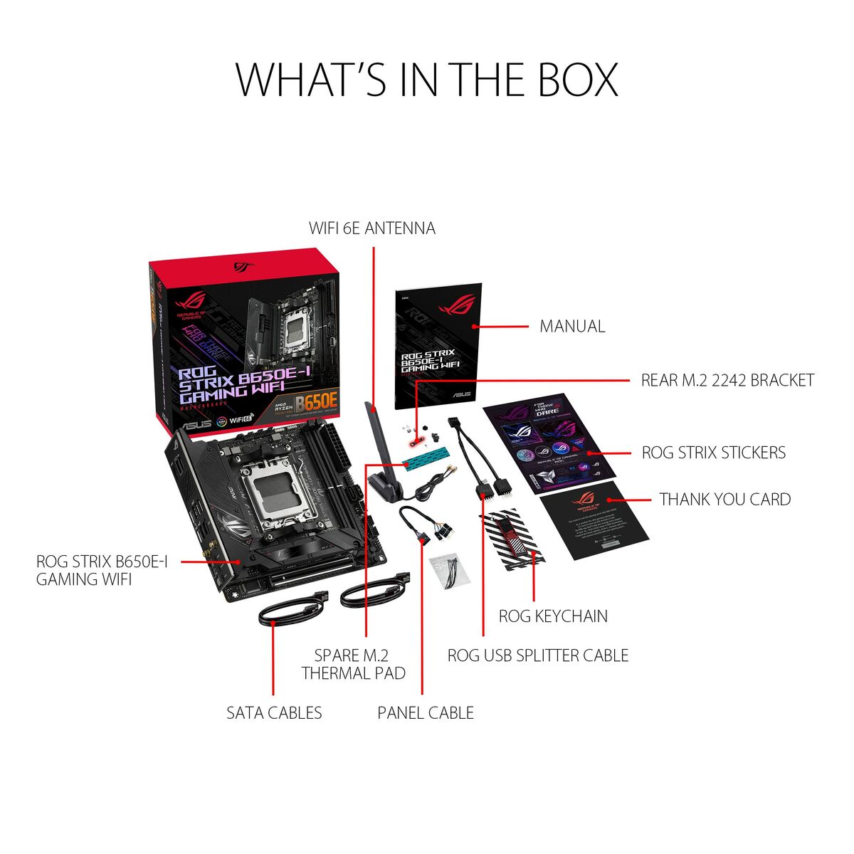 ASUS ROG STRIX B650E-I GAMING WIFI AM5 DDR5 mini-ITX MB