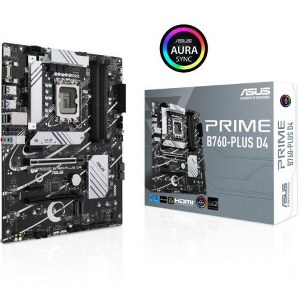 ASUS PRIME B760-PLUS D4 LGA 1700 4DDR4 ATX 4xSATA MB 1xHDMI 2.1 1xDP 1.4 1xD-Sub 3xM.2