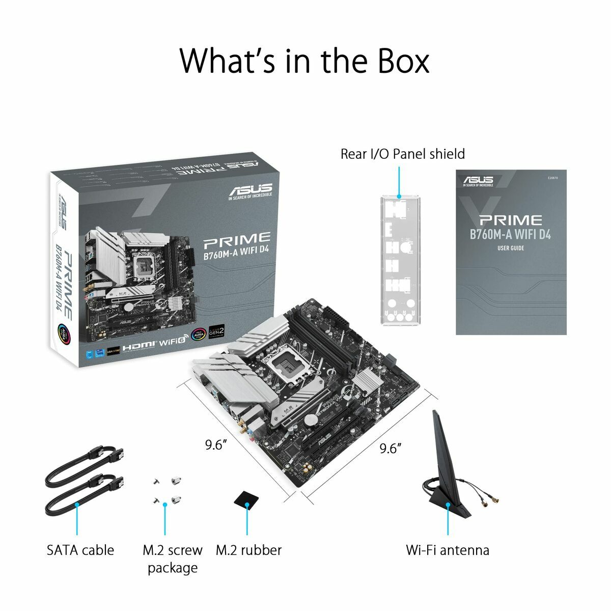 ASUS PRIME B760M-A WIFI D4 LGA 1700 4xDDR4 microATX 4xSATA MB 1xHDMI 2.1 1xDP 1.4 1xD-Sub 2xM.2