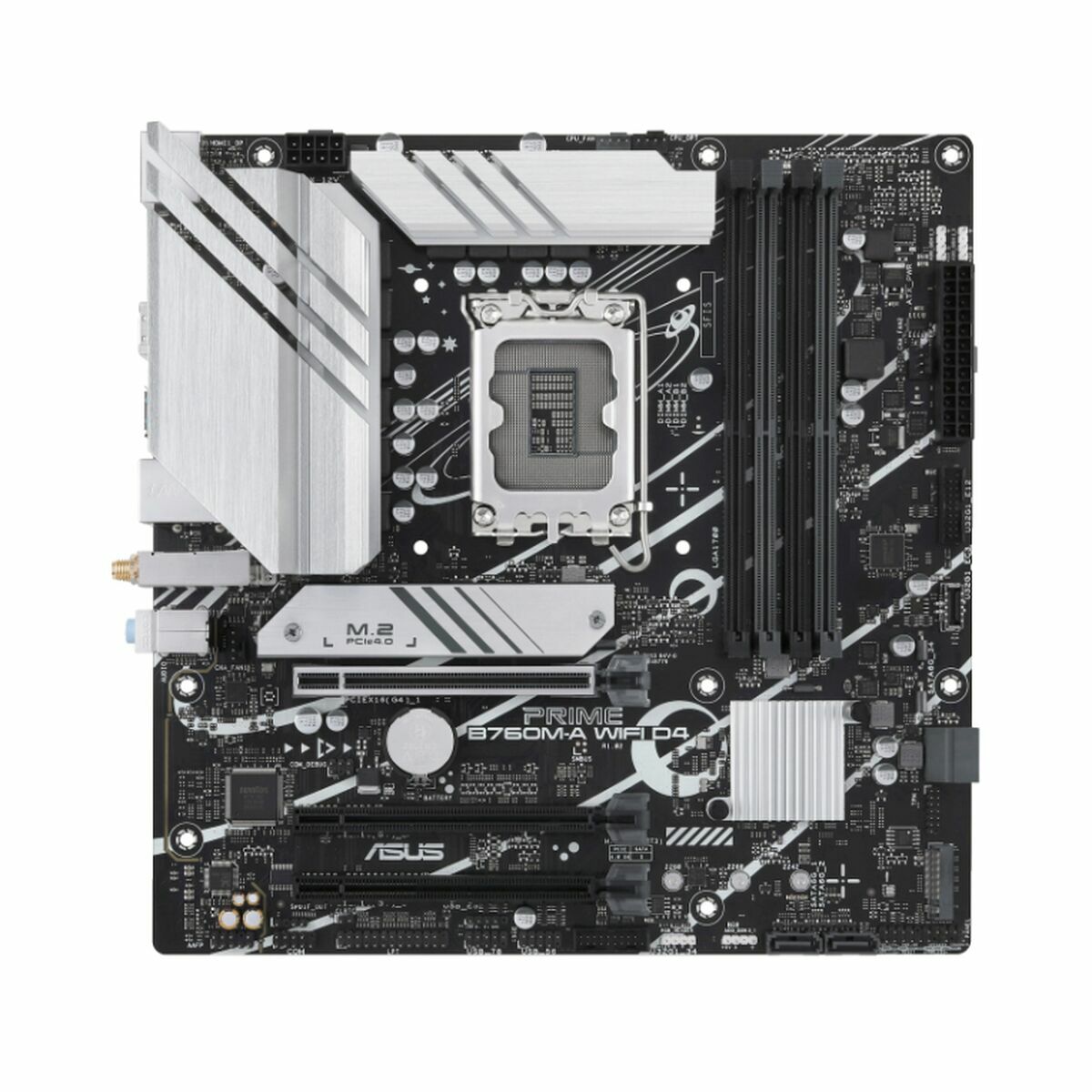 ASUS PRIME B760M-A WIFI D4 LGA 1700 4xDDR4 microATX 4xSATA MB 1xHDMI 2.1 1xDP 1.4 1xD-Sub 2xM.2
