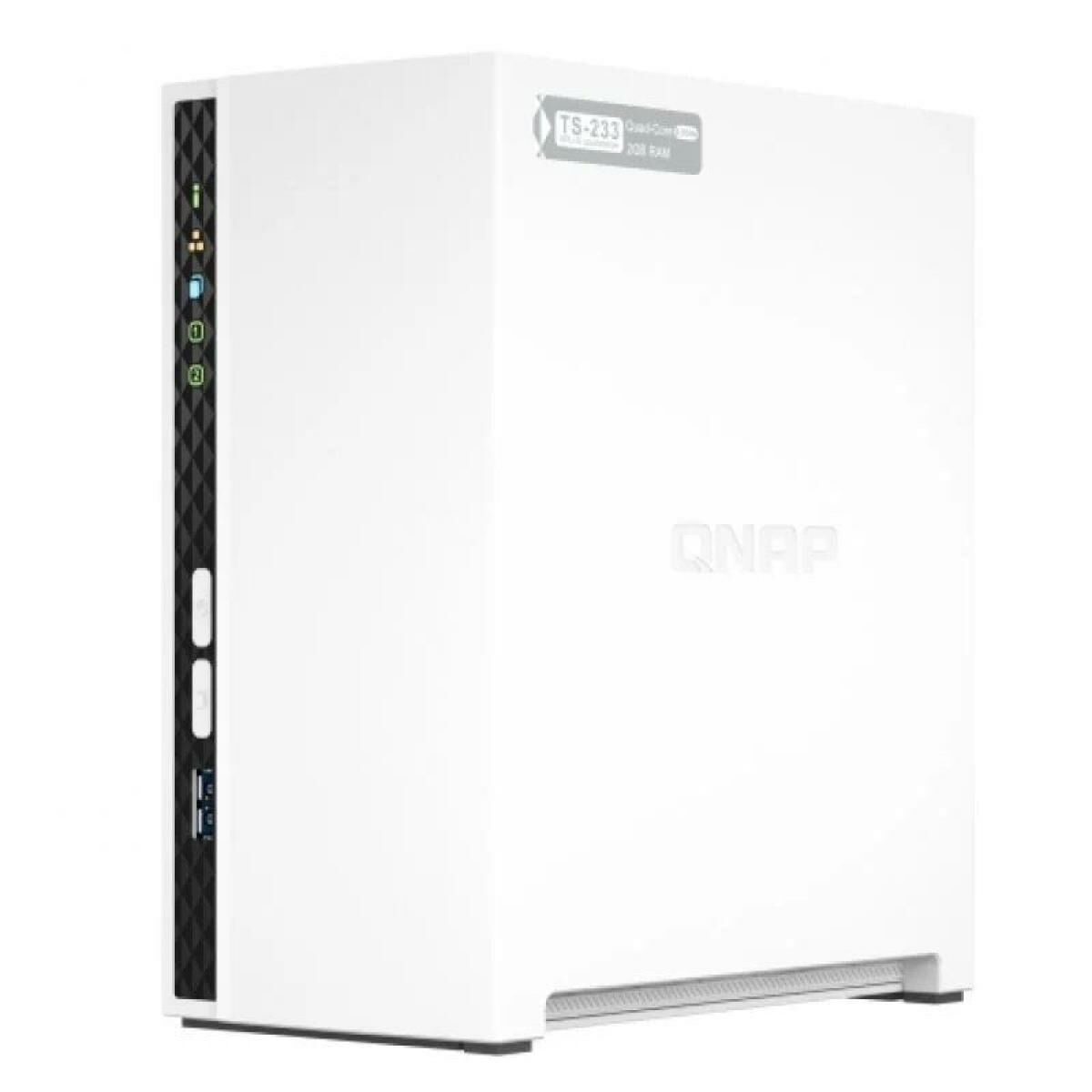 QNAP TS-233 2 bay ARM 2.0GHz Quad core 2xSATA 6Gb/s 2Go RAM on-board 1xGbE 1xUSB3.2 Gen1 and 2xUSB2.0