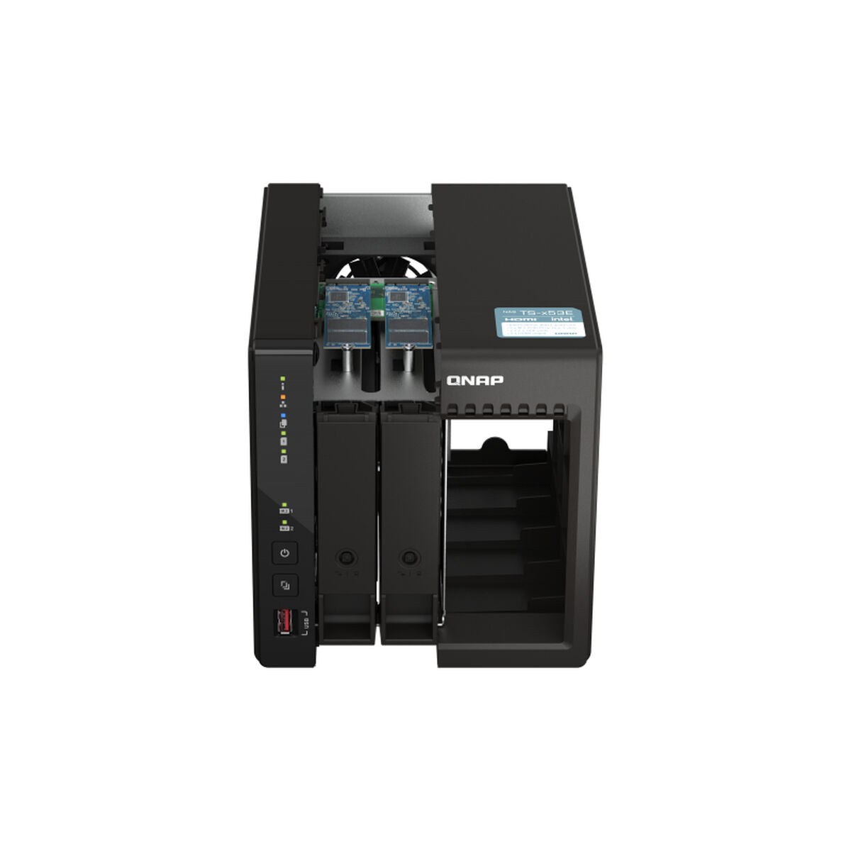 QNAP TS-253E-8G 2-bay desktop NAS Intel Celeron J6412 4C 2.0GHz burst 2.6GHz onboard 8Go RAM 2xHDMI 1.4b 2xM.2 2280 PCIe slots