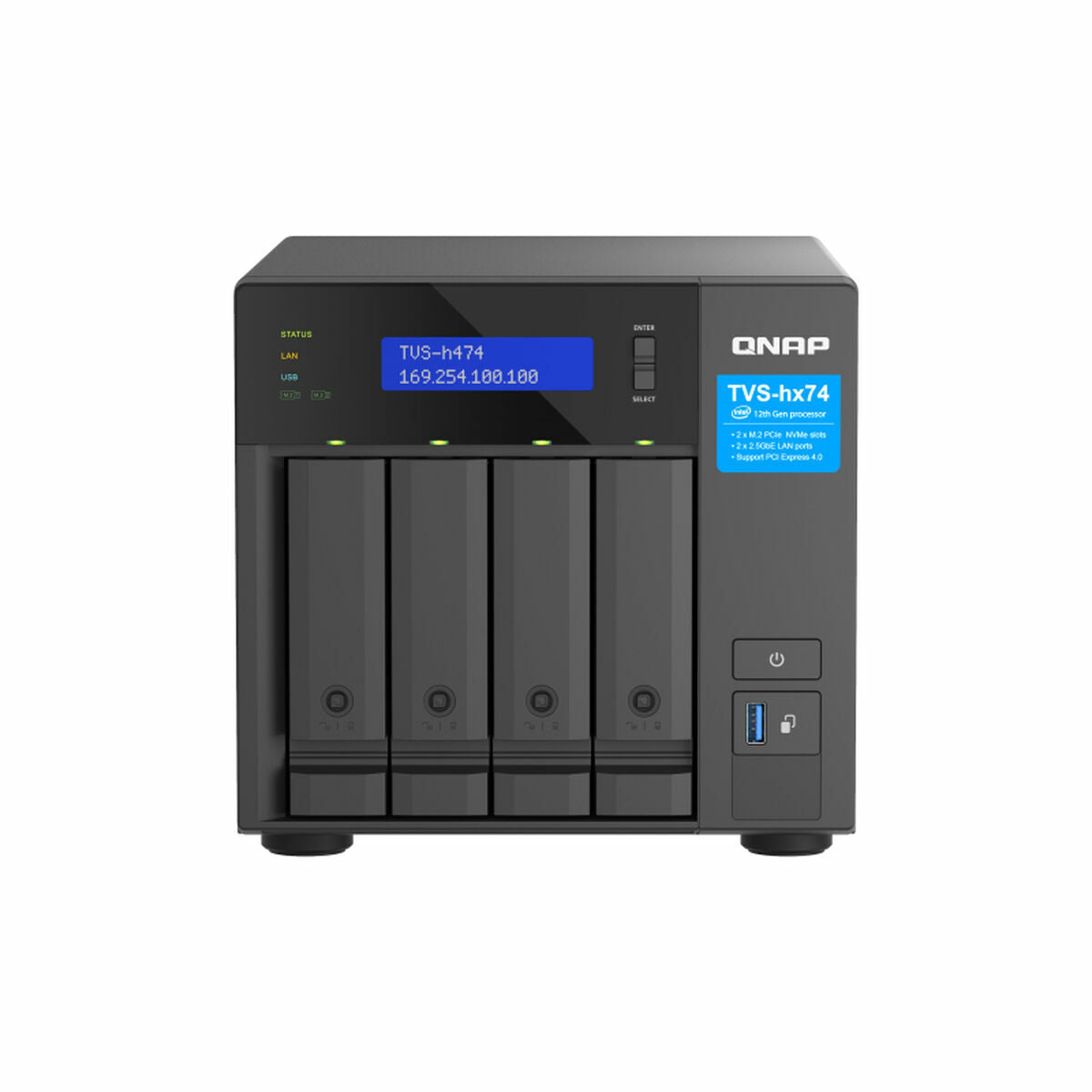 4-bay QuTS hero NAS Intel Core i3-12100