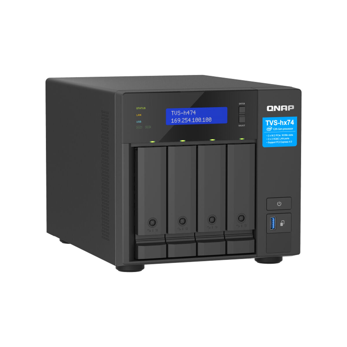 4-bay QuTS hero NAS Intel Core i3-12100