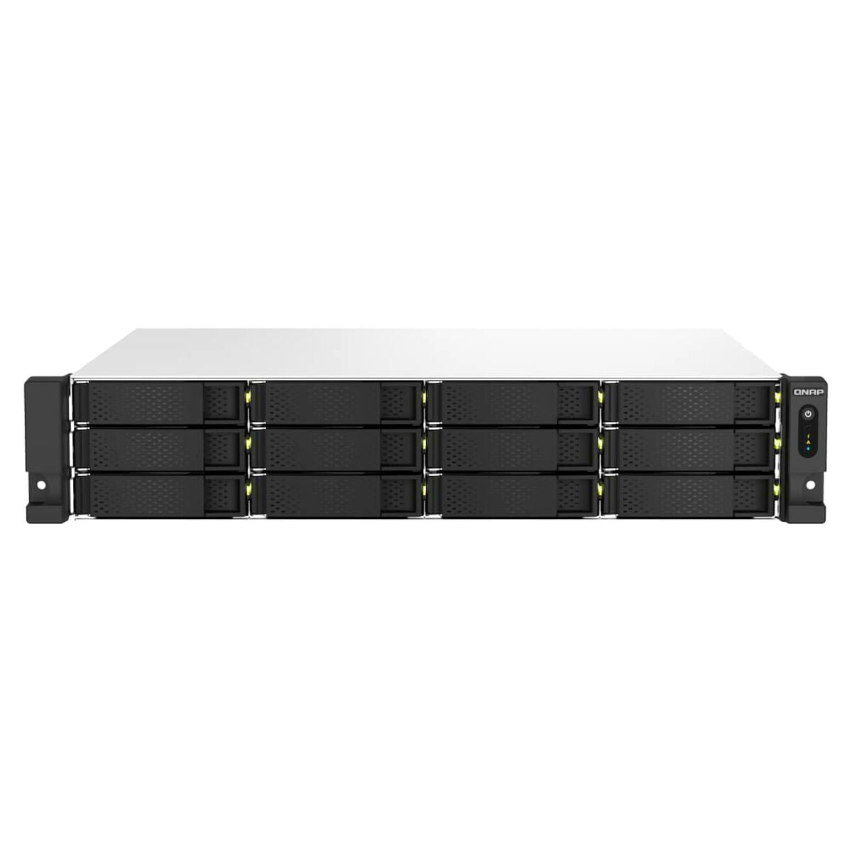 QNAP TS-1264U-RP-8G 2U 12-Bay rackmount NAS Intel Celeron N5095 quad-core 8Go onboard not expandable 12x3.5/2.5 SATA 2x300W r PS