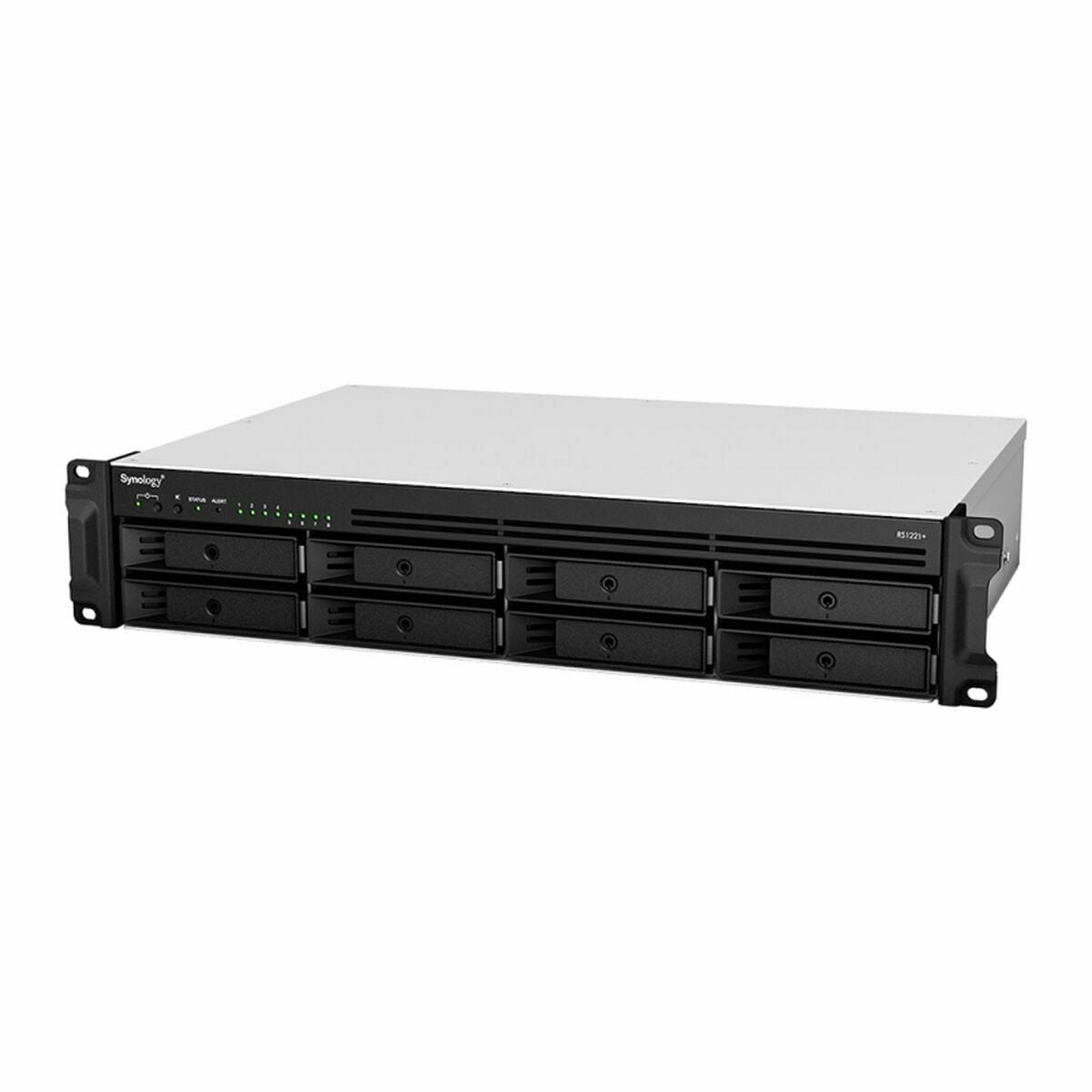SYNOLOGY RS1221+ 8-Bay NAS-Rackmount AMD Ryzen V1500B 4-core 2.2GHz 4Go DDR4 up to 32Go RJ-45 4x1GbE 2xUSB 3.2 1xeSATA