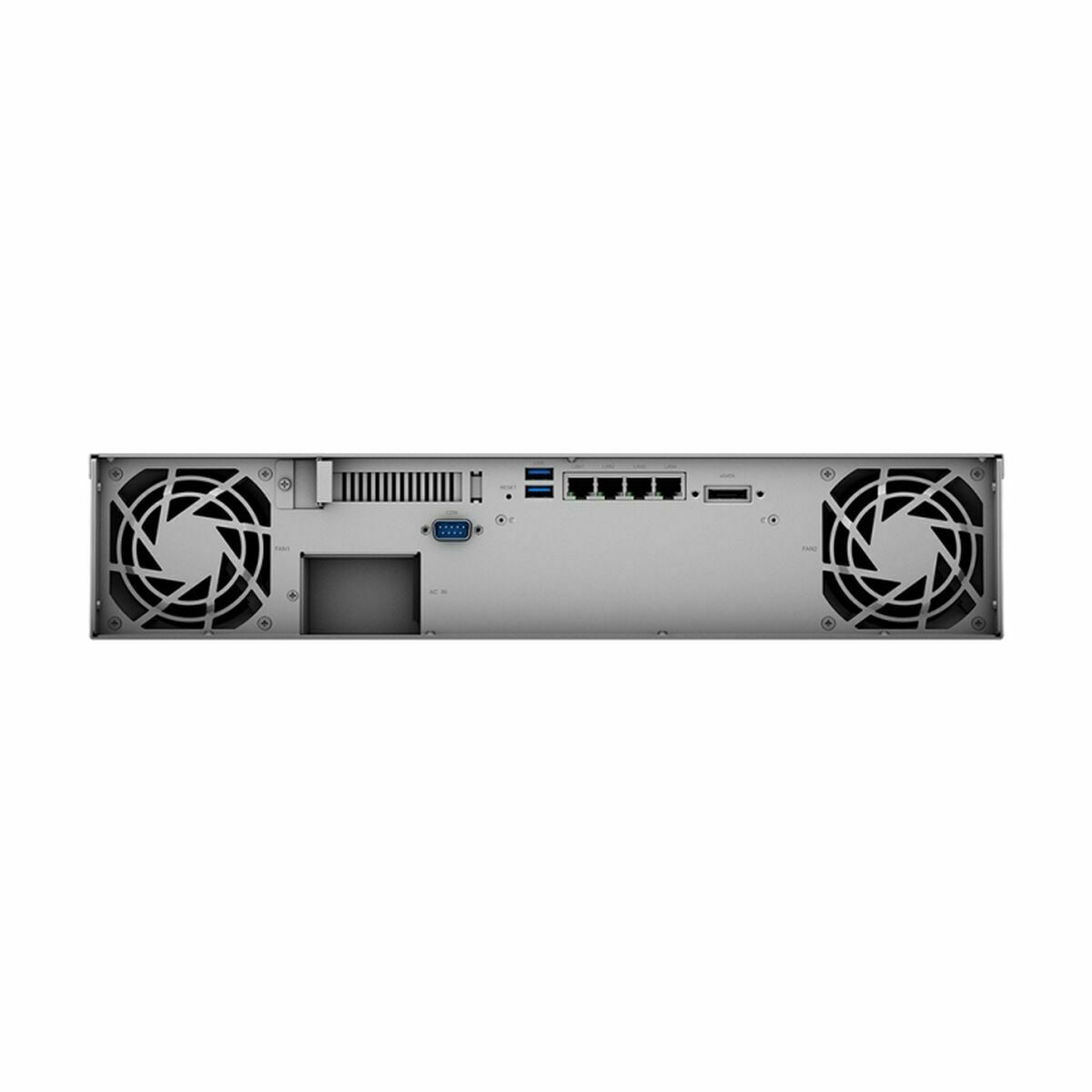 SYNOLOGY RS1221+ 8-Bay NAS-Rackmount AMD Ryzen V1500B 4-core 2.2GHz 4Go DDR4 up to 32Go RJ-45 4x1GbE 2xUSB 3.2 1xeSATA