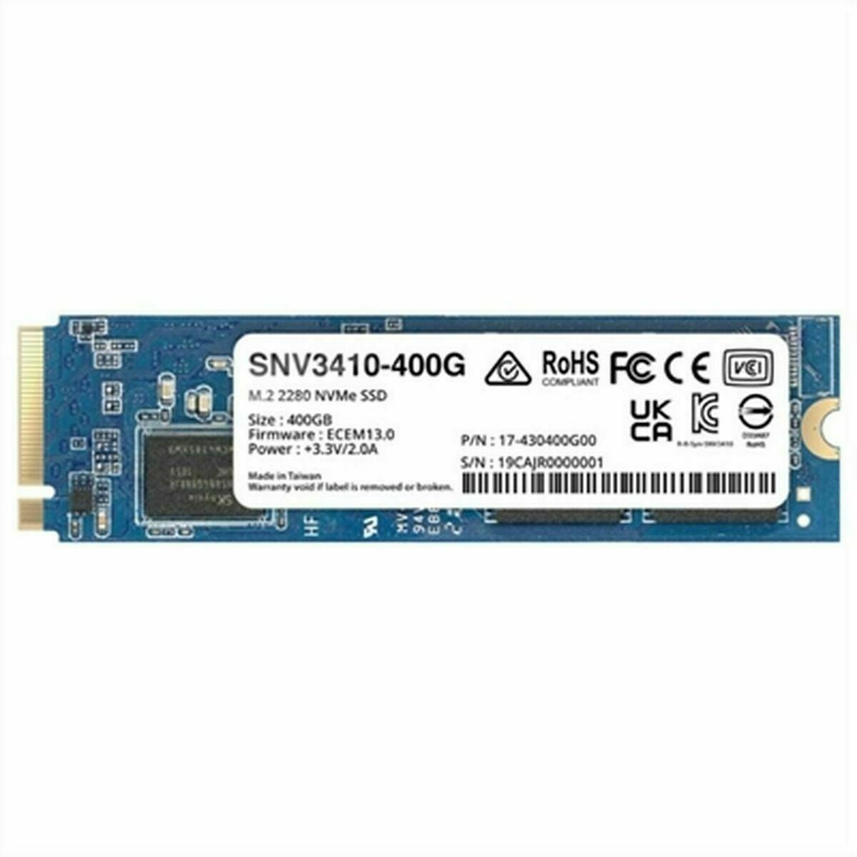SYNOLOGY SNV3410 400Go M.2 NVMe SSD PCIe 3.0 x4 3000Mo/s read 750Mo/s write