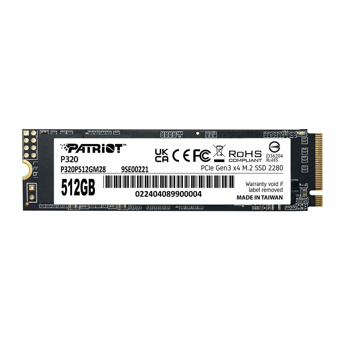 Patriot Memory P320 512 Go M.2 PCI Express 3.0 NVMe