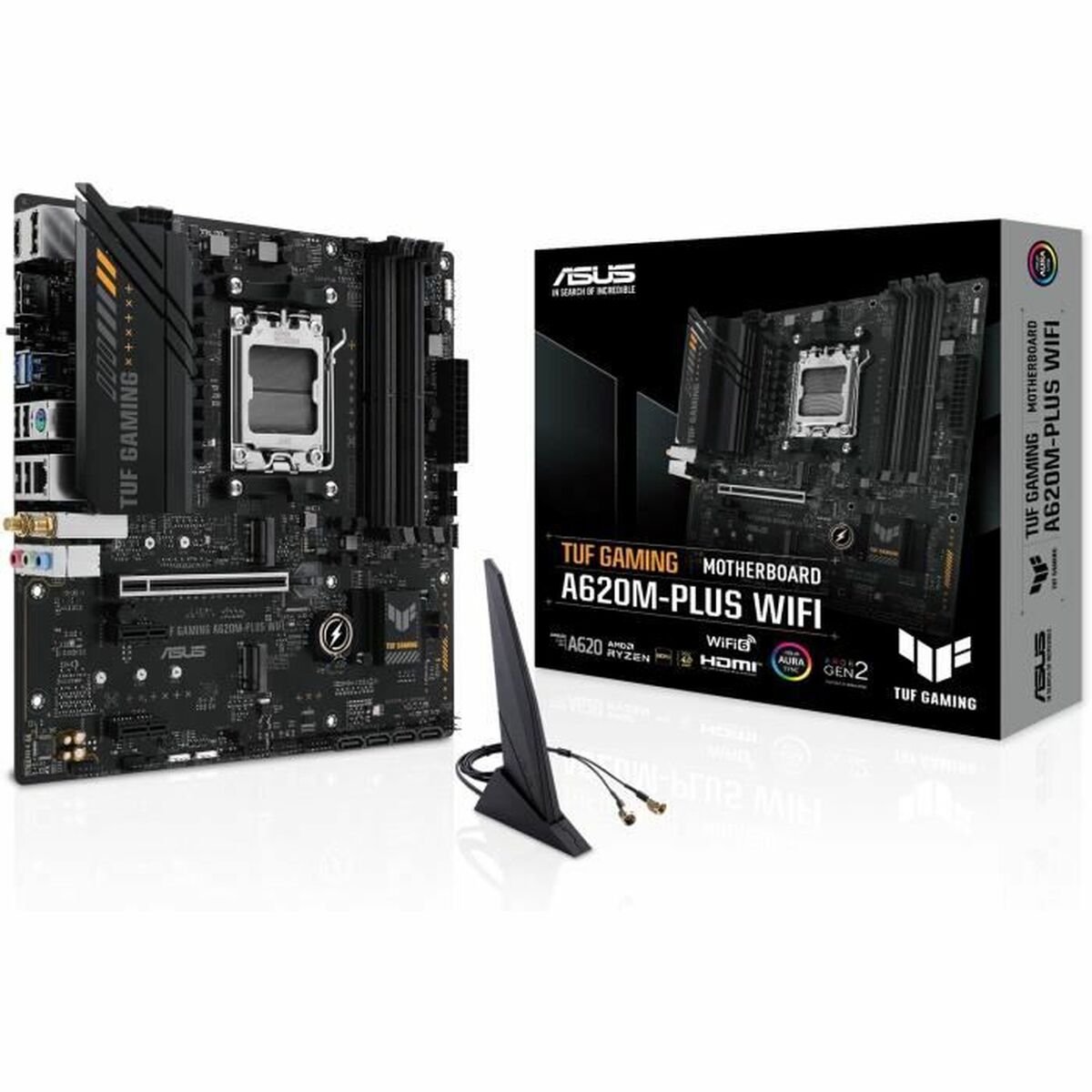 ASUS TUF GAMING A620M-PLUS WIFI AMD A620 Emplacement AM5 micro ATX