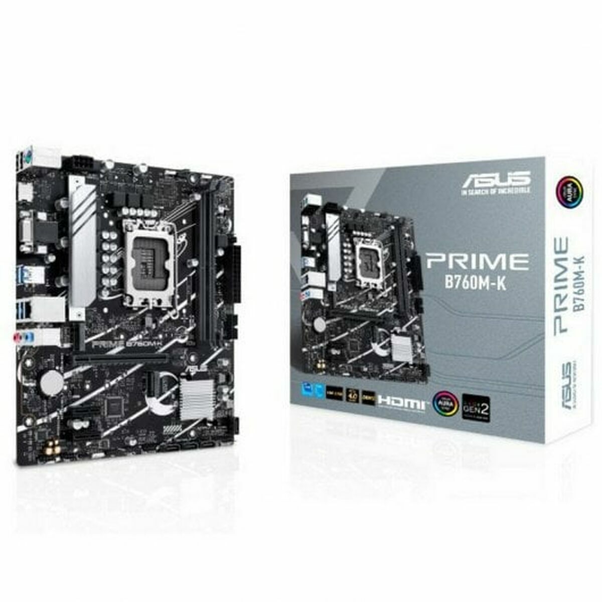 ASUS PRIME B760M-K LGA 1700 2xDDR5 microATX 4xSATA MB 1xHDMI 2.1 1xD-Sub 2xM.2