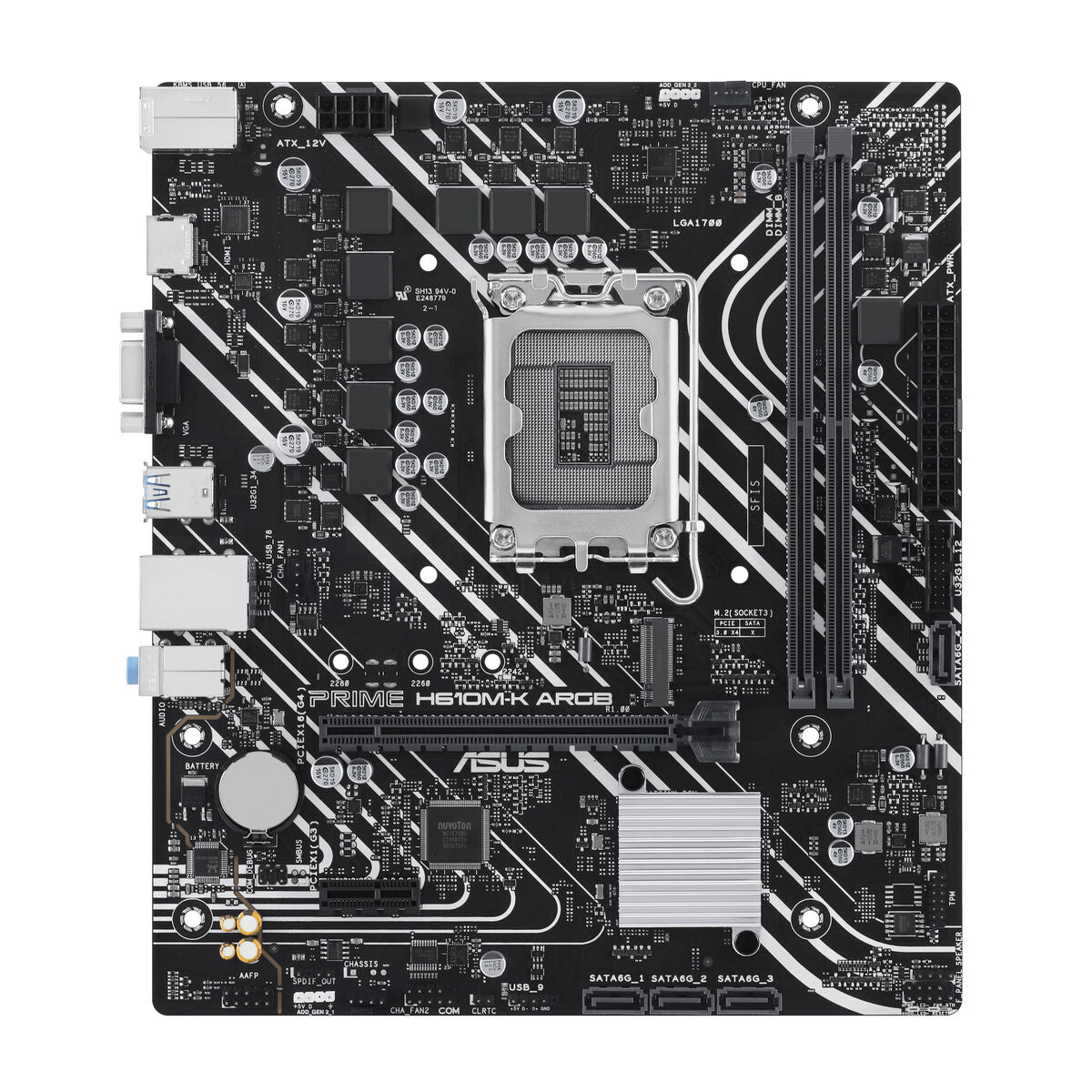 ASUS PRIME H610M-K ARGB LGA 1700 2DDR5 microATX 4xSATA MB 1xHDMI 2.1 1xD-Sub 1xM.2