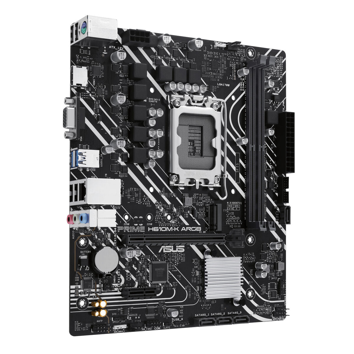 ASUS PRIME H610M-K ARGB LGA 1700 2DDR5 microATX 4xSATA MB 1xHDMI 2.1 1xD-Sub 1xM.2