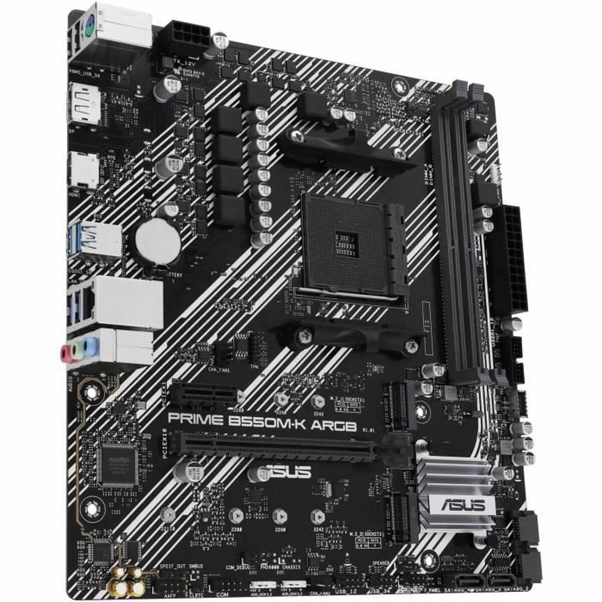 ASUS PRIME B550M-K ARGB AM4 2DDR4 microATX 4xSATA MB 1xHDMI 2.1 1xDP 1.4 2xM.2