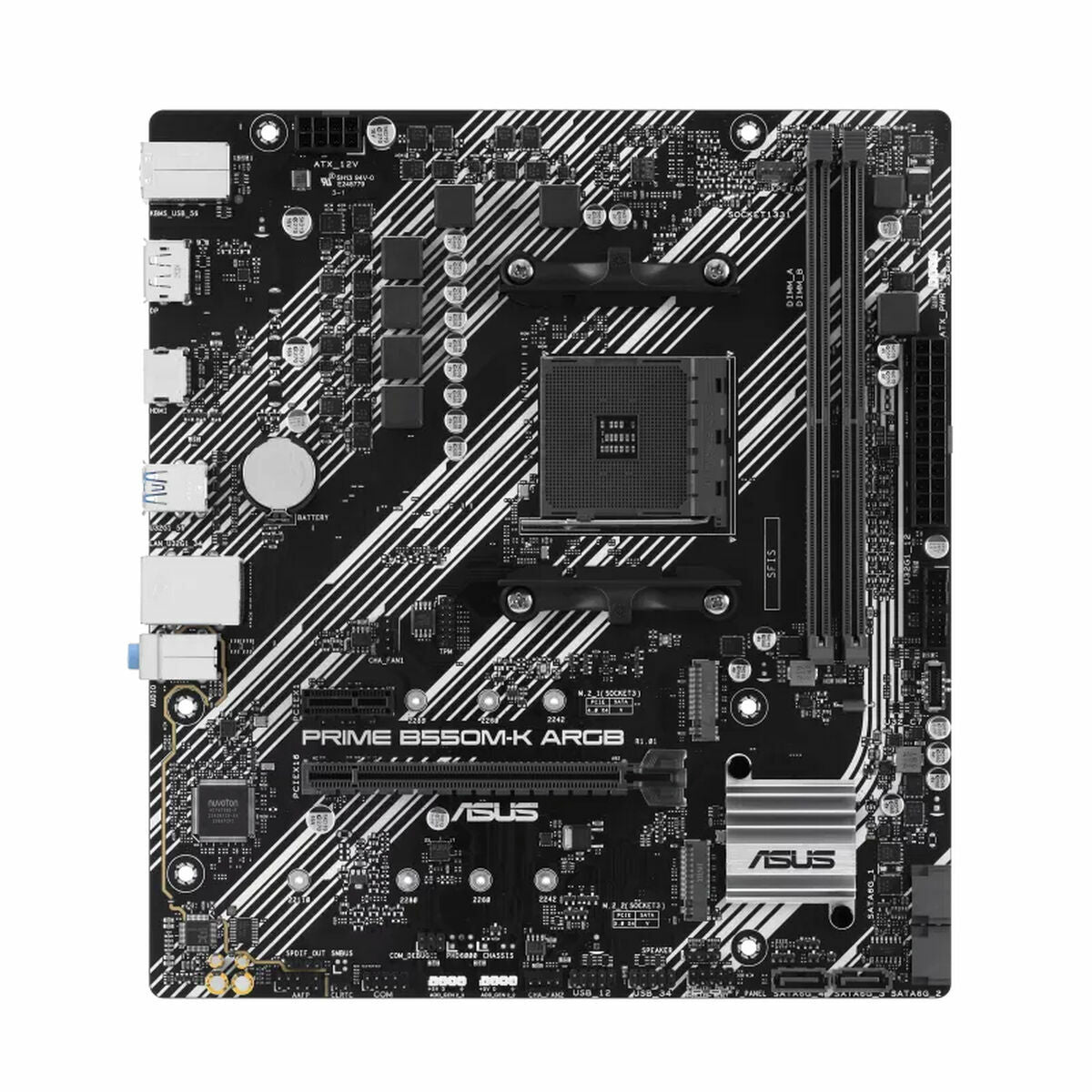 ASUS PRIME B550M-K ARGB AM4 2DDR4 microATX 4xSATA MB 1xHDMI 2.1 1xDP 1.4 2xM.2