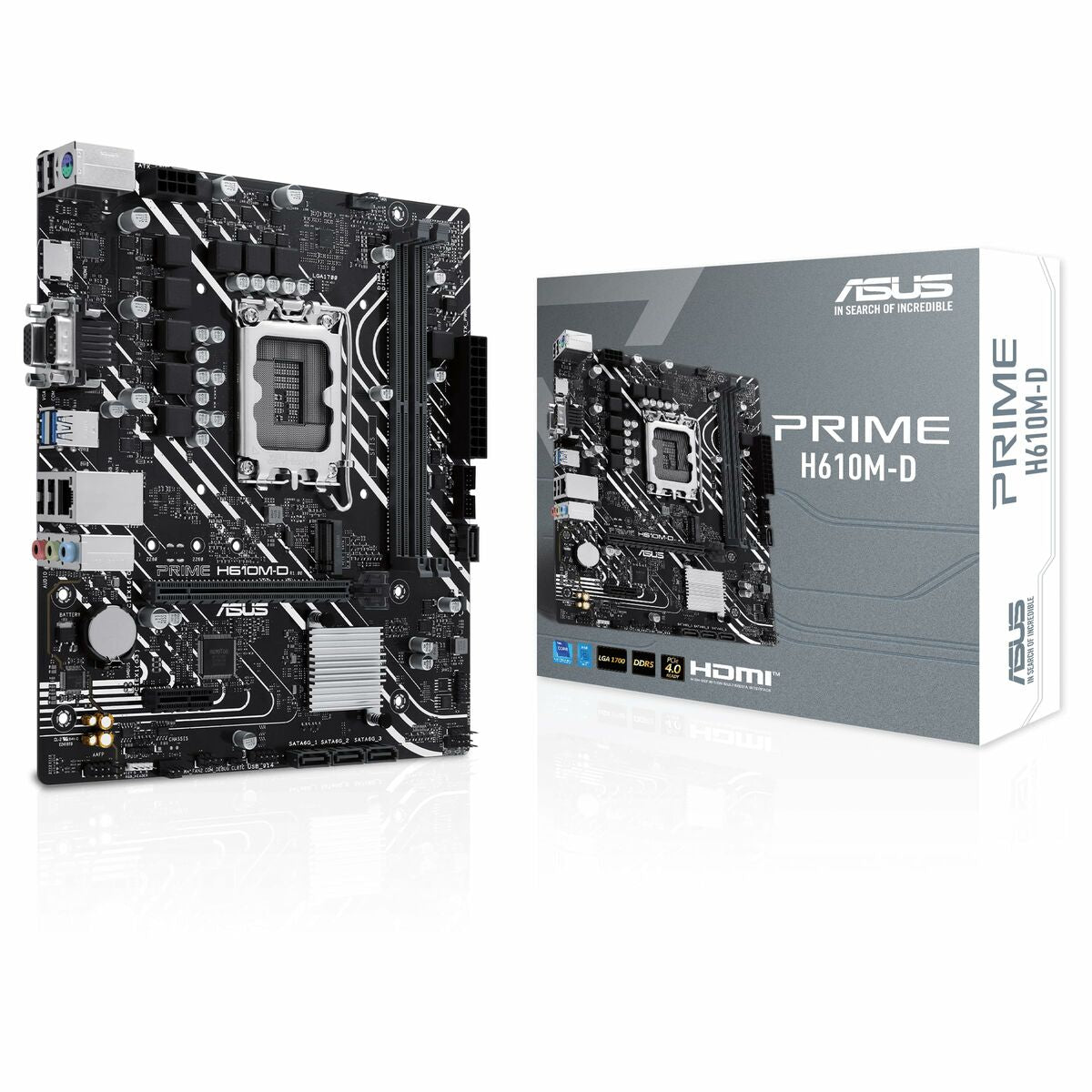 ASUS PRIME H610M-D LGA 1700 2DDR5 microATX 4xSATA MB 1xHDMI 2.1 1xD-Sub 1xM.2