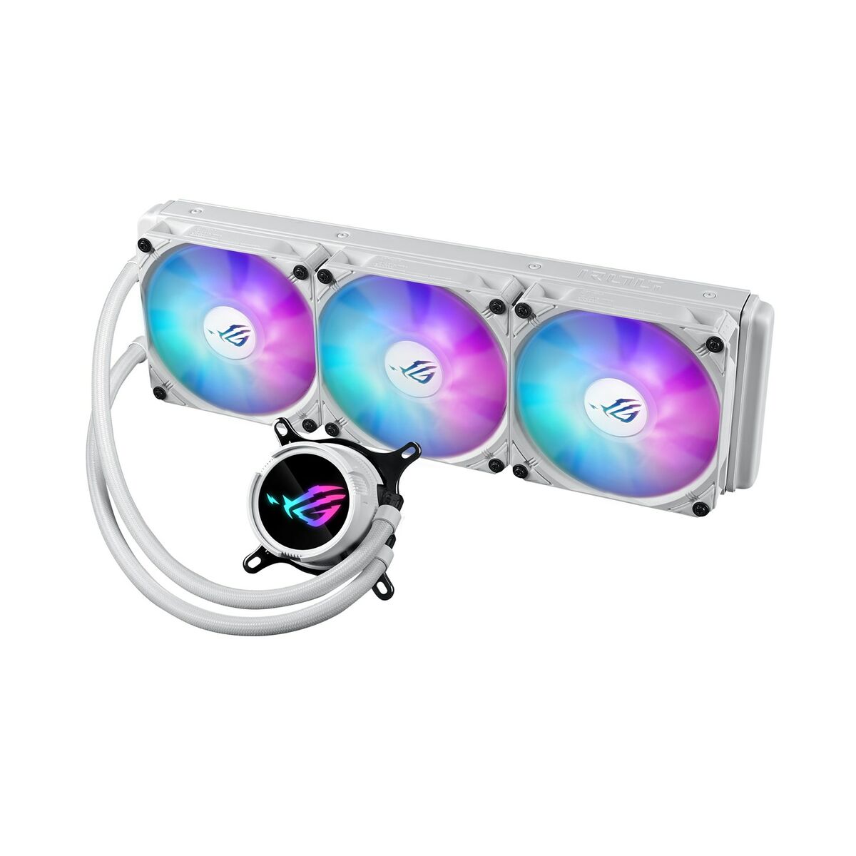 ASUS ROG Strix LC III 360 ARGB WHT all-in-one CPU liquid cooler with 360 rotatable water block Premium ROG ARGB fans
