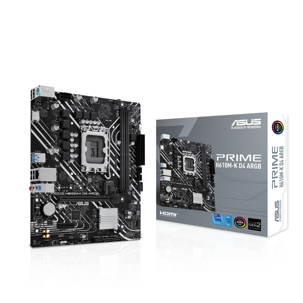 ASUS PRIME H610M-K D4 ARGB LGA1700 micro-ATX motherboard 2xDDR4 4xSATA PCIe 4.0 M.2 slot
