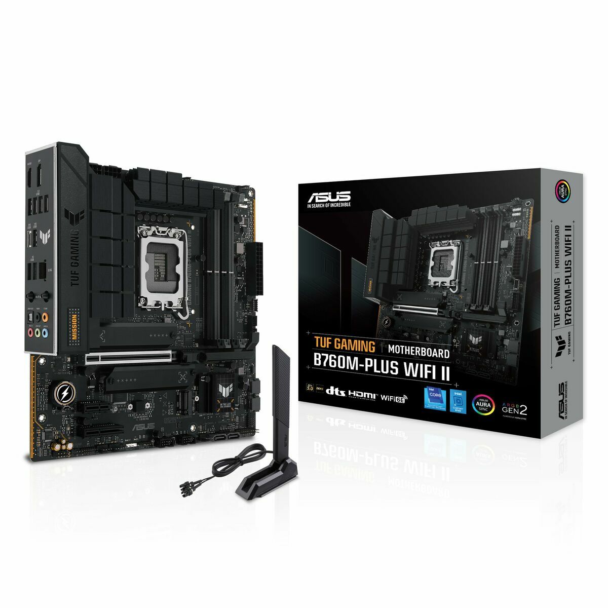 ASUS TUF GAMING B760M-PLUS WIFI II LGA 1700 4xDDR5 microATX 4xSATA MB 1xHDMI 1xDP 3xM.2