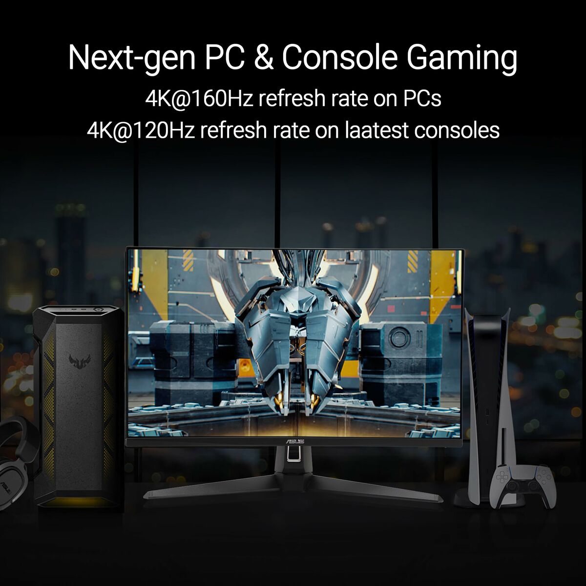 "ASUS TUF Gaming VG27UQ1A écran plat de PC 68,6 cm (27"") 3840 x 2160 pixels 4K Ultra HD LCD Noir"