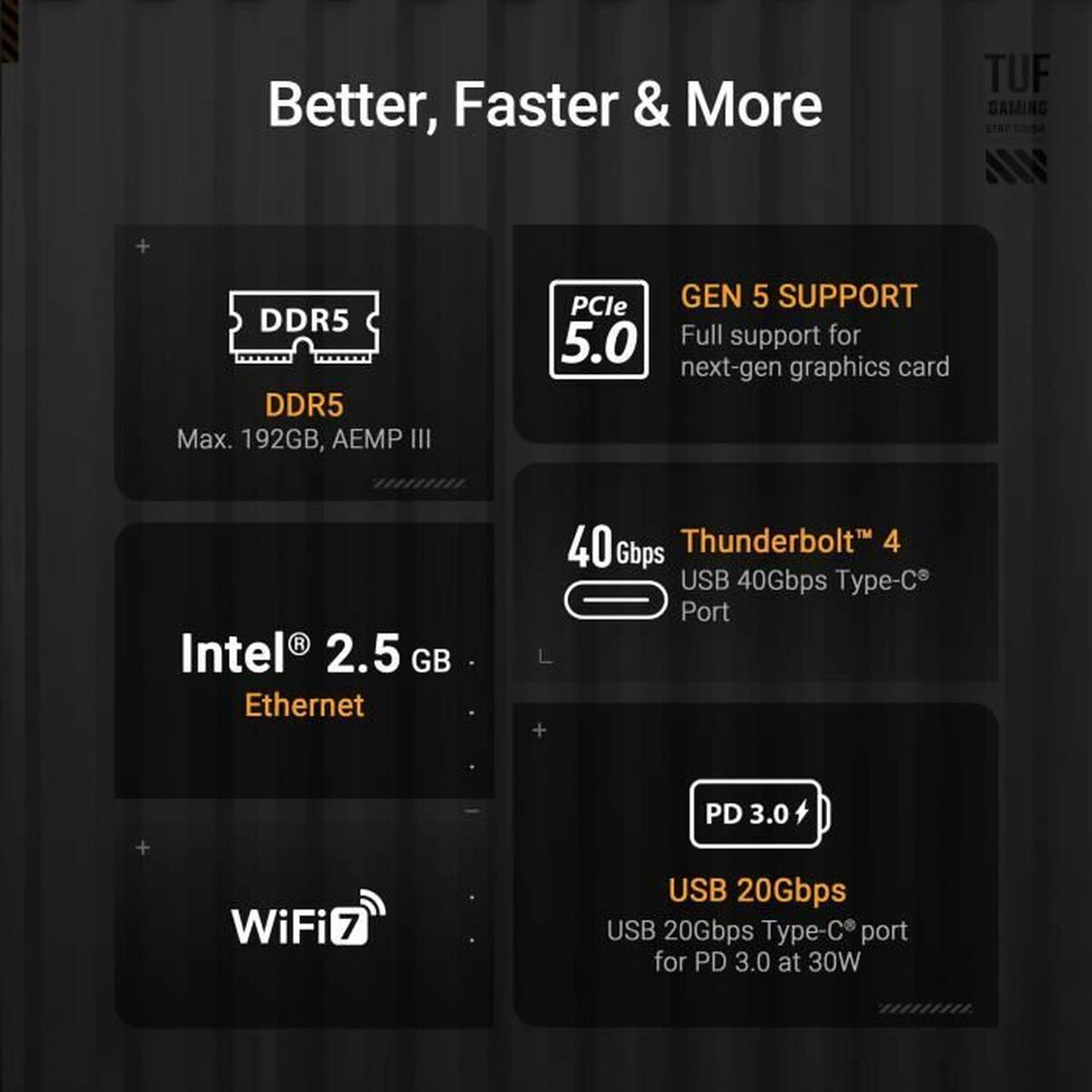 ASUS TUF GAMING Z890-PRO WIFI LGA1851 DDR5 ATX MB