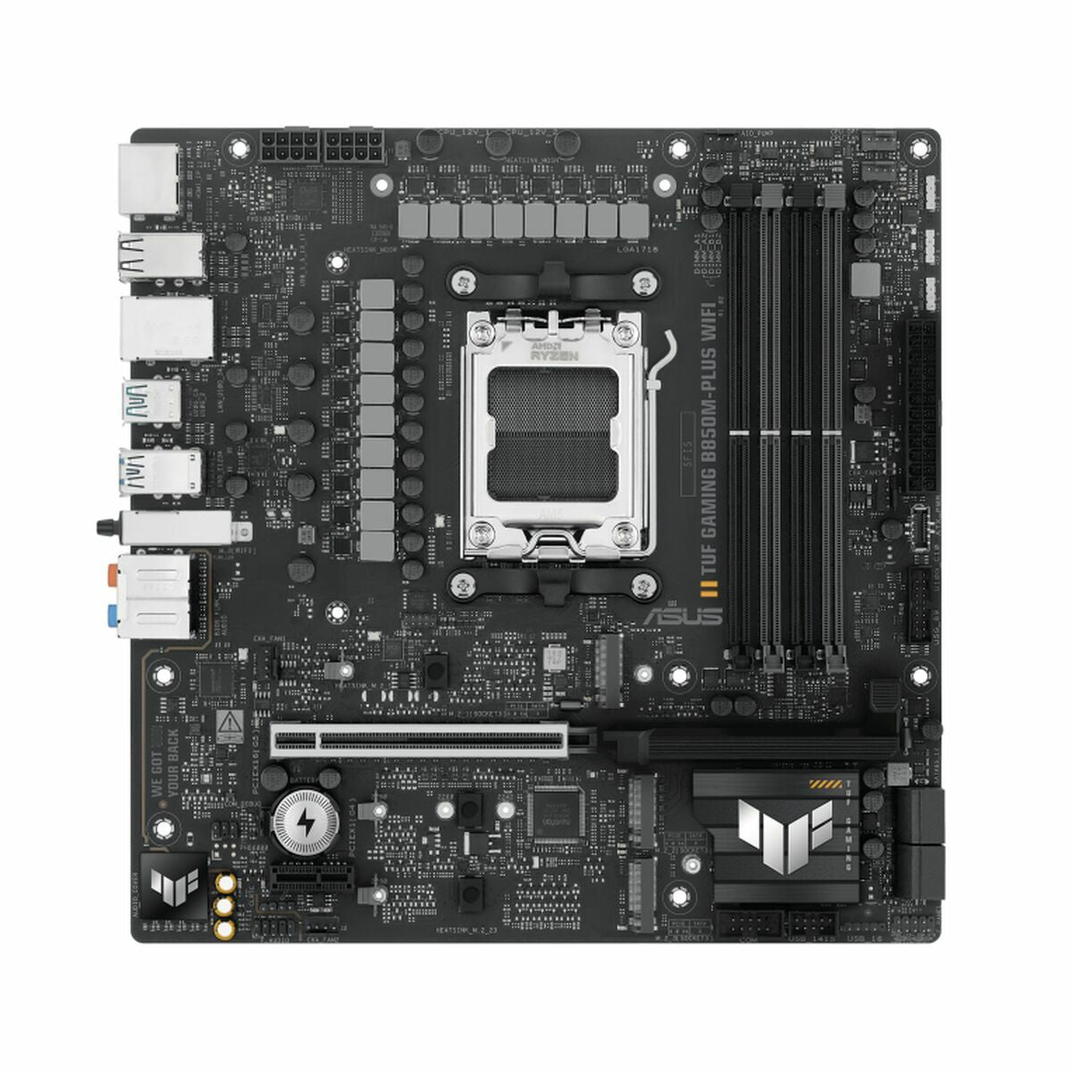 ASUS TUF GAMING B850M-PLUS WIFI AM5 DDR5 micro ATX MB 1xHDMI 1xDP 3xM.2 4xSATA