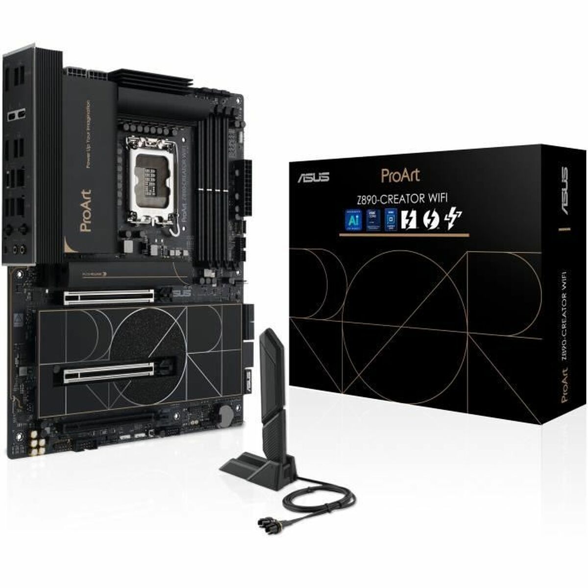 ASUS PROART Z890-CREATOR WIFI LGA1851 4xDDR5 ATX MB 4xSATA 1xHDMI 2.1 3xThunderbolt 5xM.2