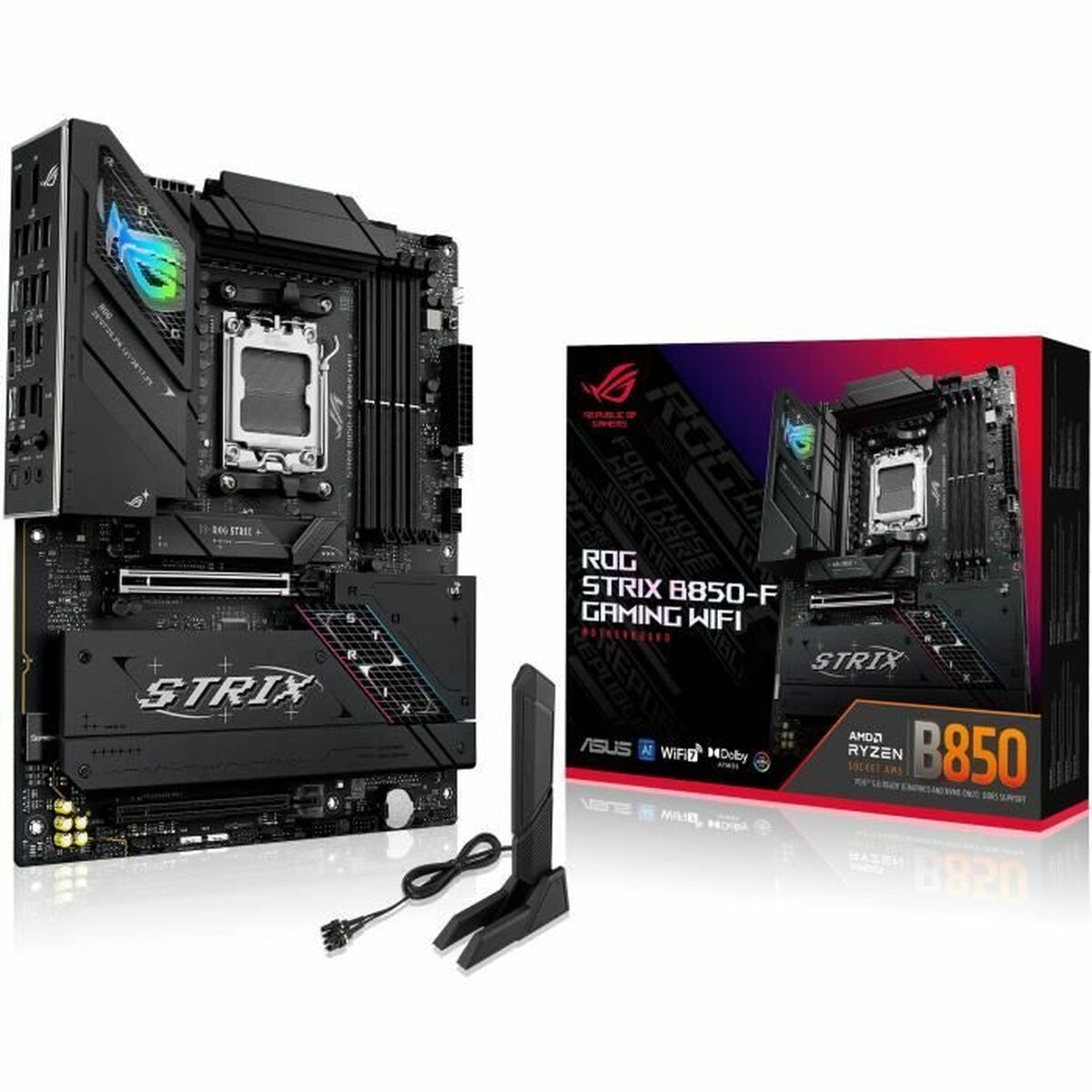 ASUS ROG STRIX B850-F GAMING WIFI AM5 DDR5 ATX MB 1xHDMI 1xDP 4xM.2 2xSATA