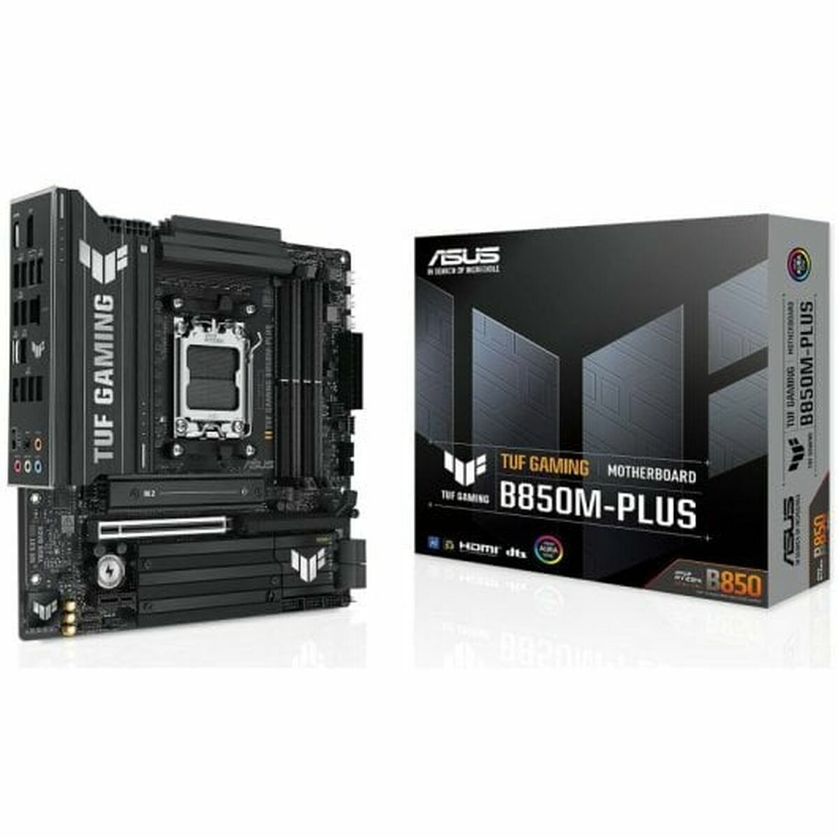 ASUS TUF GAMING B850M-PLUS AM5 DDR5 micro ATX MB 1xHDMI 1xDP 3xM.2 4xSATA