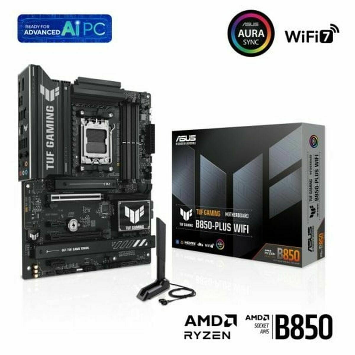 ASUS TUF GAMING B850-PLUS WIFI AM5 DDR5 ATX MB 1xHDMI 1xDP 3xM.2 4xSATA