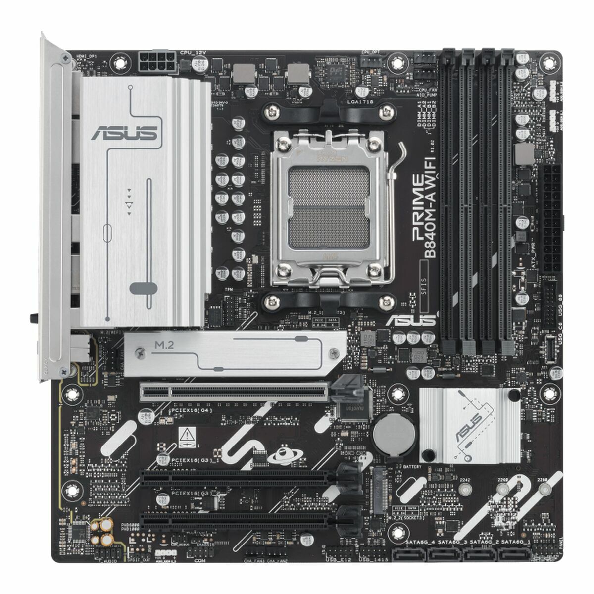 ASUS PRIME B840M-A WIFI AM5 DDR5 micro ATX MB 1xHDMI 2xDP 3xM.2 4xSATA