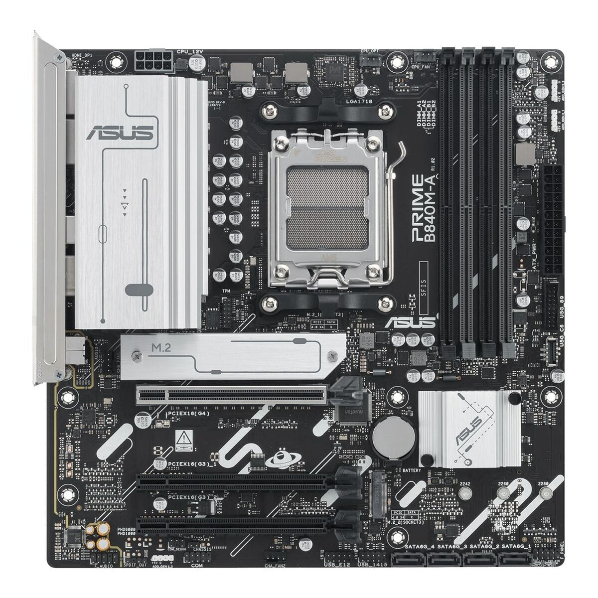 ASUS PRIME B840M-A-CSM AM5 DDR5 micro ATX MB 1xHDMI 2xDP 3xM.2 4xSATA