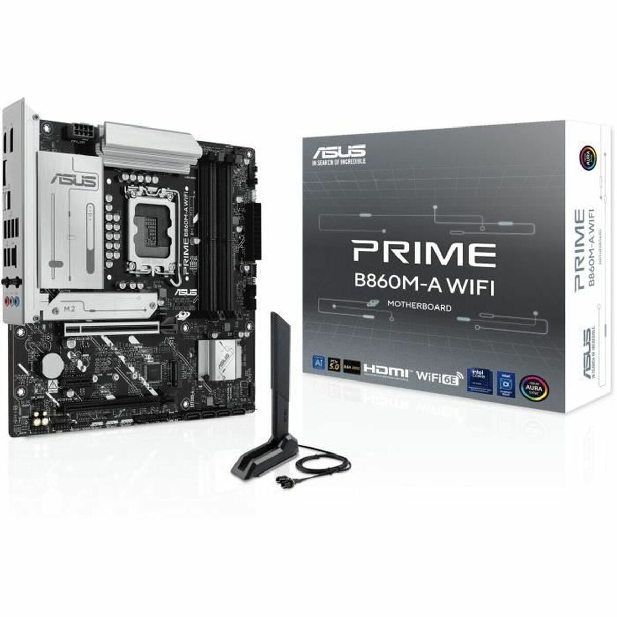 ASUS PRIME B860M-A WIFI LGA1851 DDR5 micro ATX MB 1xHDMI 2xDP 2xM.2 4xSATA